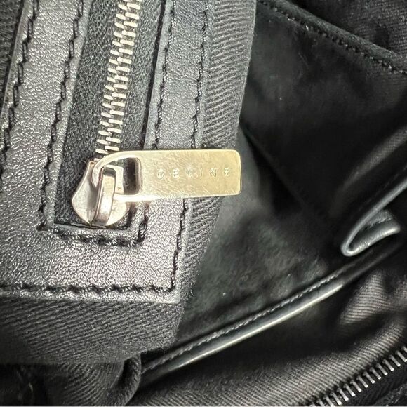 Vintage Celine black suede leather jacquard monogram tote bag - Picture 14 of 16